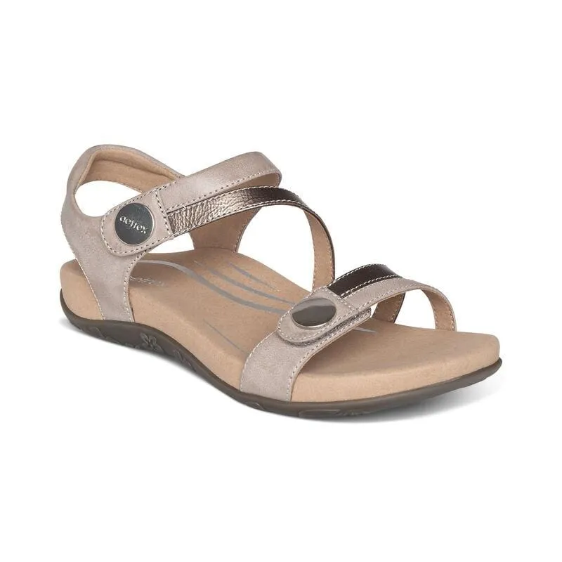Aetrex Women's Jess Sandals- Smoke