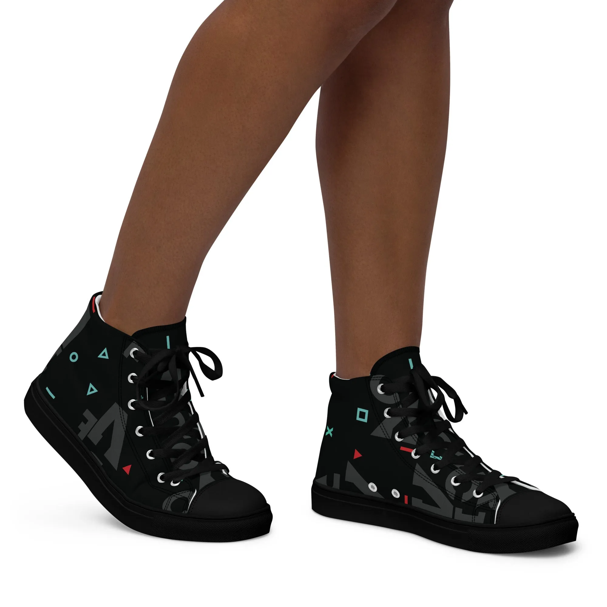 AFRICA IS THE FUTURE Women's High Top Canvas Shoes