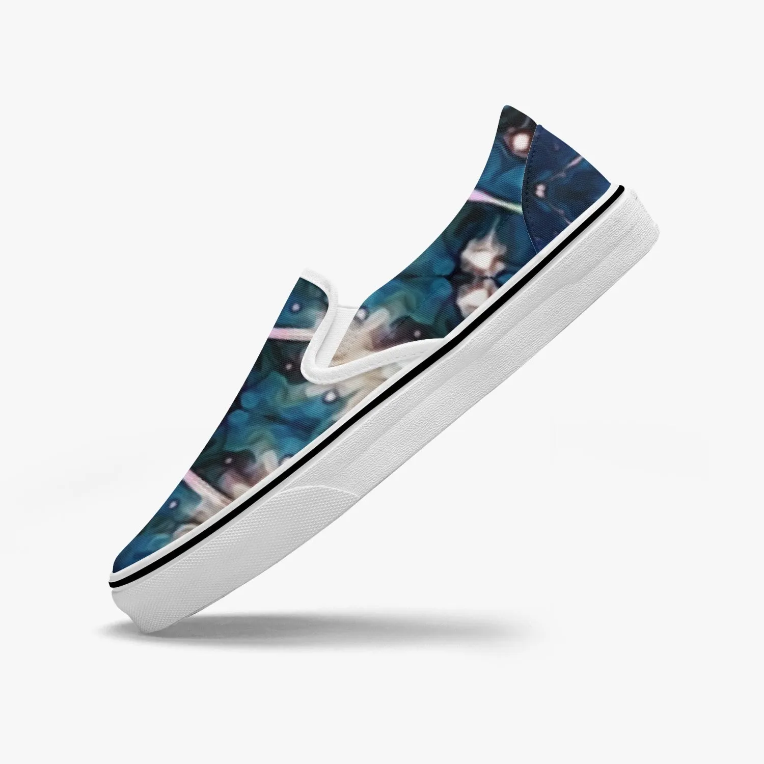 Beacon Split-Style Psychedelic Slip-On Shoes