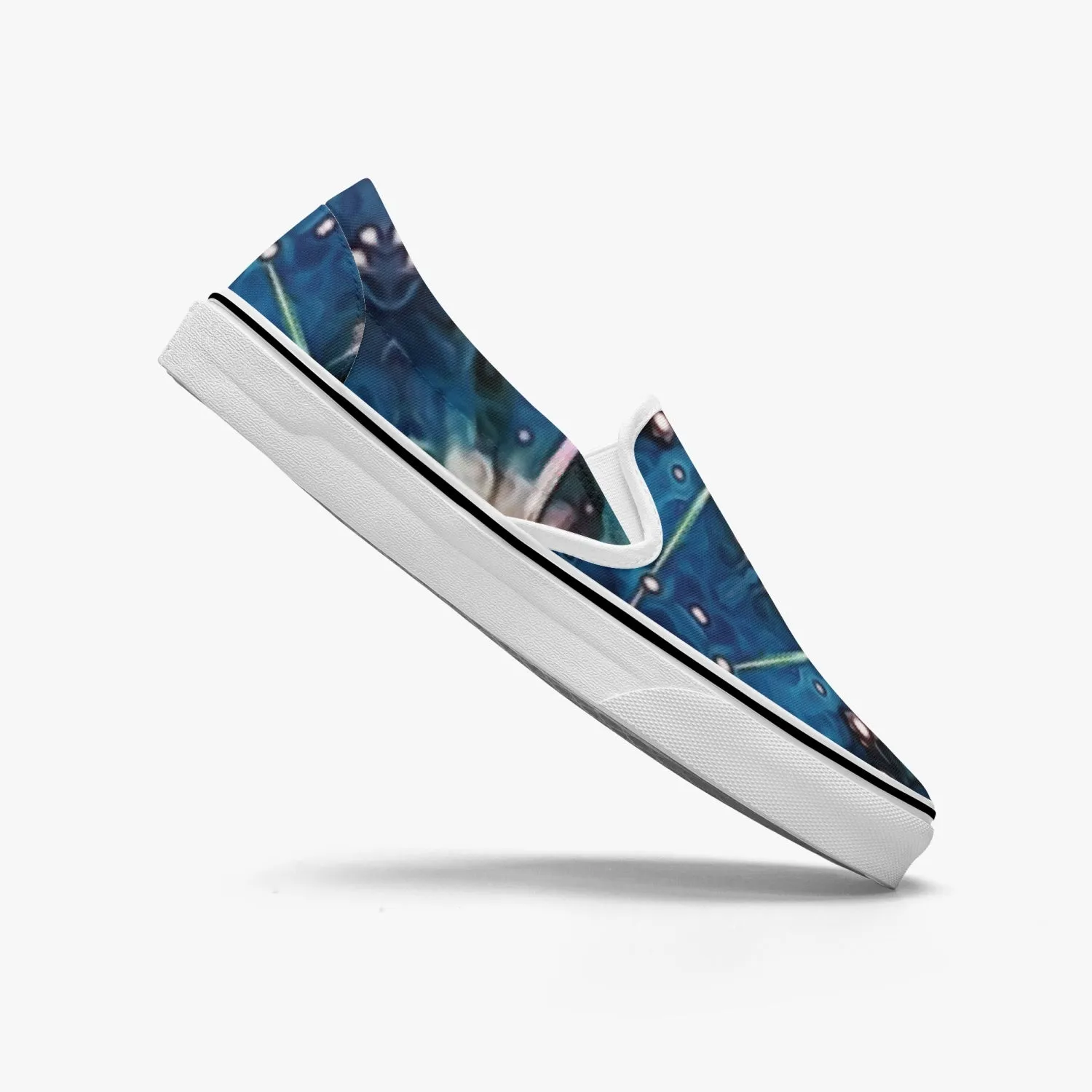 Beacon Split-Style Psychedelic Slip-On Shoes