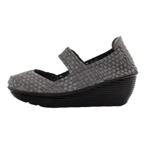 Cnt Footwear Cnt Boddy Wedge Shoes Fabric Silver Colour For Women