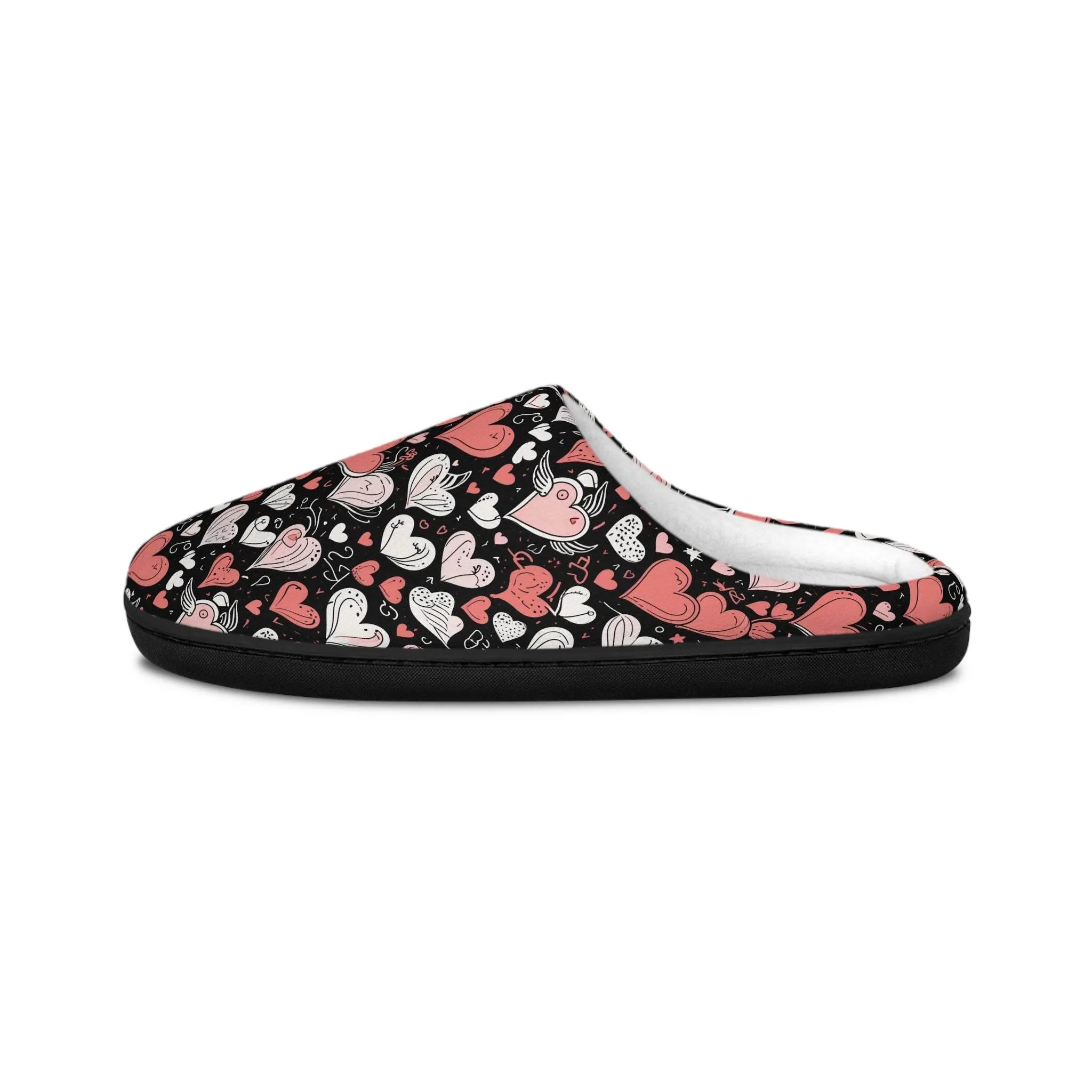 Cozy Colorful Hearts Women's Indoor Slippers
