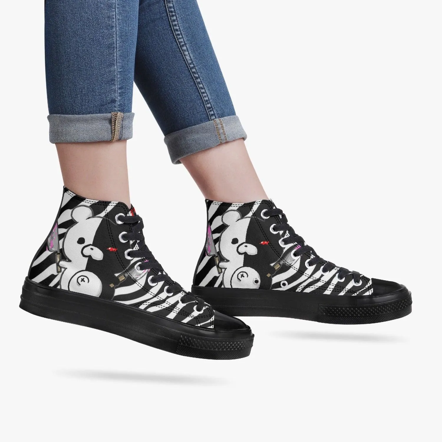 Danganronpa Monokuma A-Star High Anime Shoes