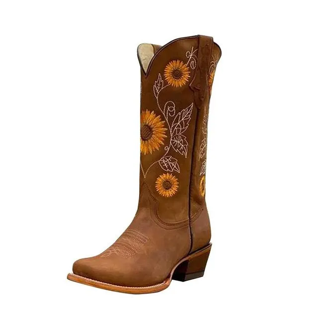Embroidery Cowboy Boots