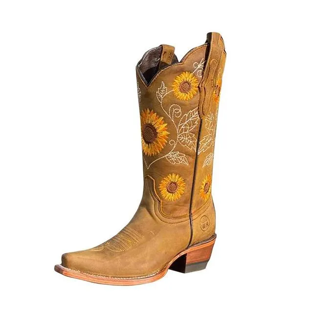 Embroidery Cowboy Boots