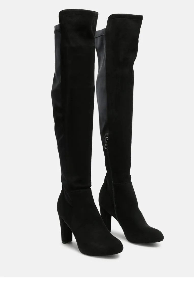 fauna knee high block heeled boots