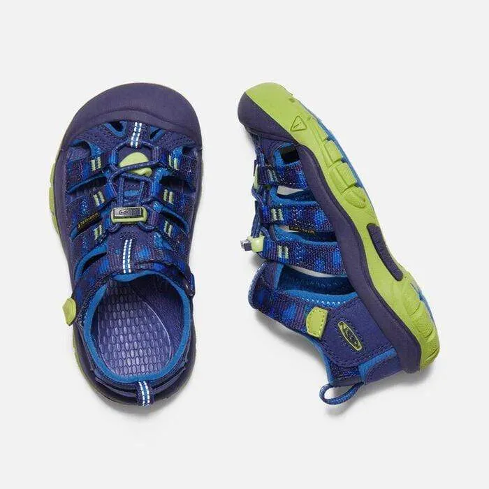 Keen Kids Newport H2 Sandals- Blue Depths/ Chartreuse