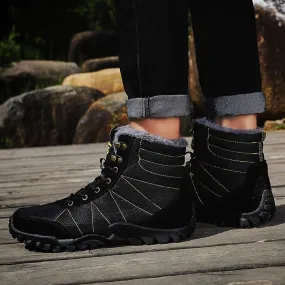 Men's Warm Plush Waterproof Ankle Boots