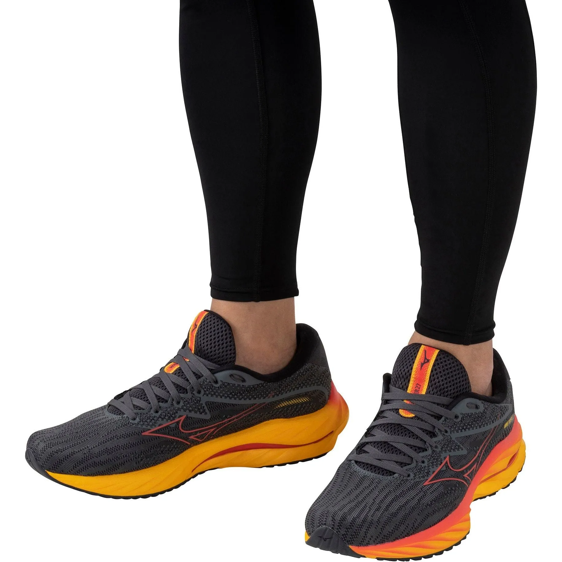Mizuno Wave Rider 27 Mens Running Shoes - Grey