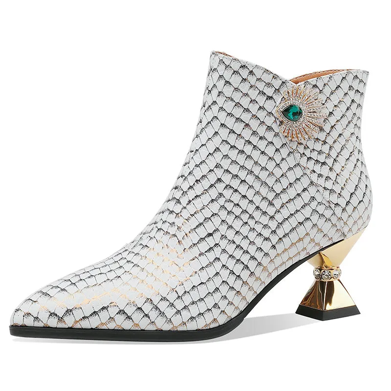 USS Shoes Noriel Women's Elegant Side Zipper Warm Ankle Boots
