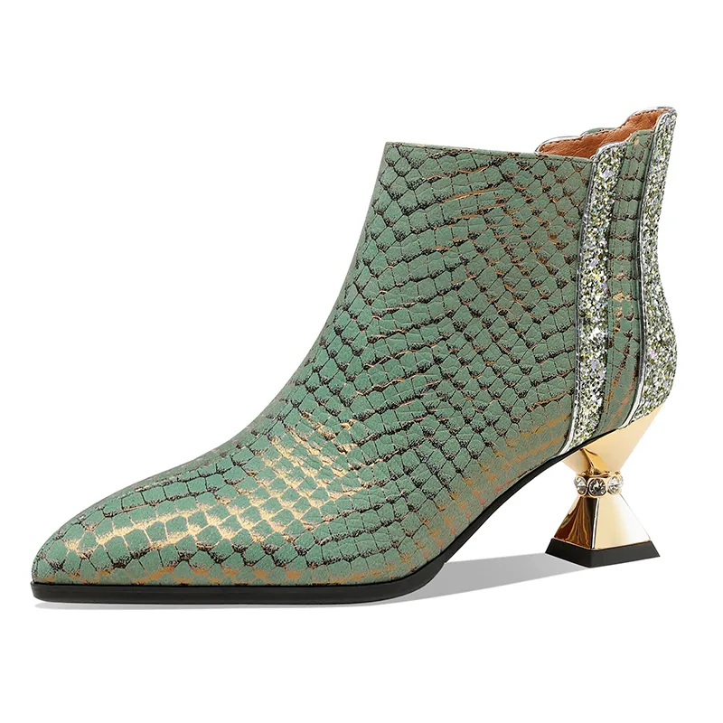 USS Shoes Noriel Women's Elegant Side Zipper Warm Ankle Boots