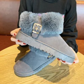 Winter Women Warm Snow Boots Flat Ankle Boots